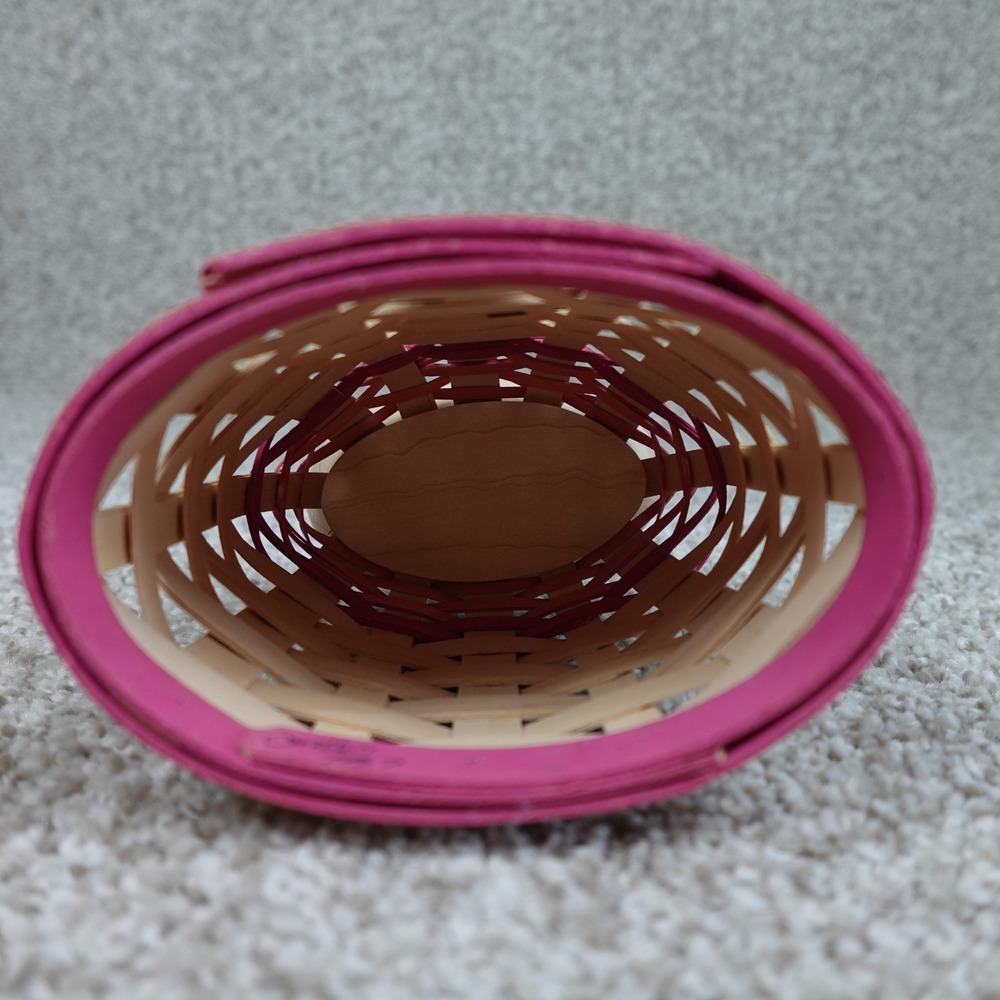 Longaberger 2011 Horizon of Hope Basket Pink American Cancer Society Oval - Picture 3 of 4